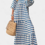 Aroa Vestido Boho con Estampado Artístico y Silueta Fluida