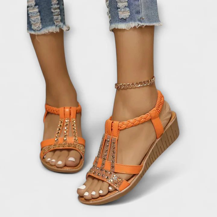 Miriam – Sandalias Brillantes de Verano