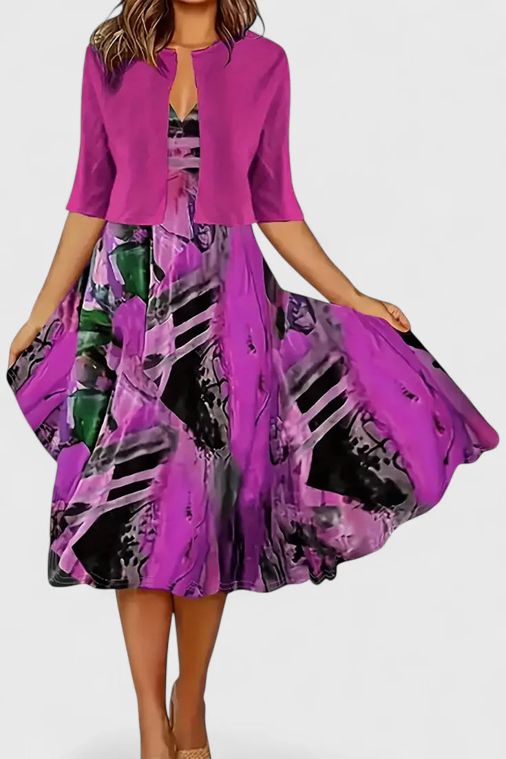 Estrella Conjunto de Vestido Blazer Midi