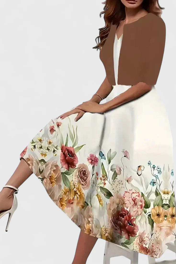 Estrella Conjunto de Vestido Blazer Midi