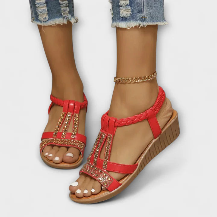 Miriam – Sandalias Brillantes de Verano