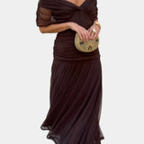 ALONDRA VESTIDO LARGO CON ESTAMPADO FLORAL FANTASÍA Y ESCOTE EN V