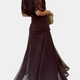 ALONDRA VESTIDO LARGO CON ESTAMPADO FLORAL FANTASÍA Y ESCOTE EN V