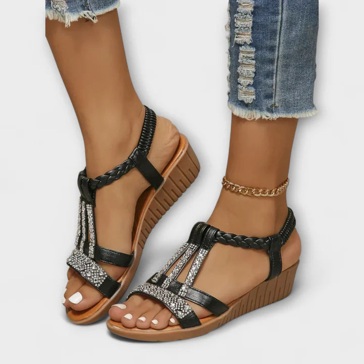 Miriam – Sandalias Brillantes de Verano