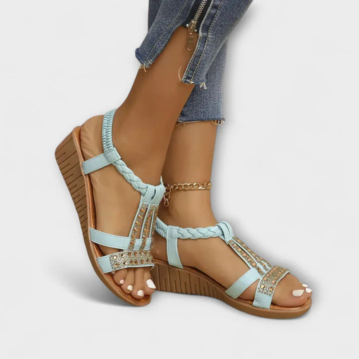 Miriam – Sandalias Brillantes de Verano