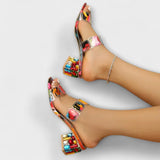 Martina – Elegant block heels for summer