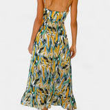 Fiona Vestido Midi de Impresión Vibrante