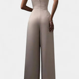 Romily Mono Sexy con Tirantes y Pierna Ancha Elegante