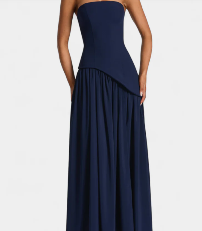 CELAENA VESTIDO MAXI OFF SHOULDER DE CHIFFON CON ABERTURA LATERAL