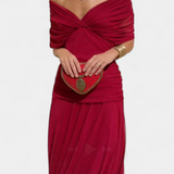 ALONDRA VESTIDO LARGO CON ESTAMPADO FLORAL FANTASÍA Y ESCOTE EN V