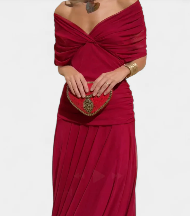 ALONDRA VESTIDO LARGO CON ESTAMPADO FLORAL FANTASÍA Y ESCOTE EN V