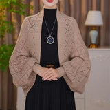 Elea - Chaleco tipo chal de punto