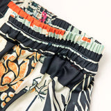 Arce Pantalones Rectos de Cintura Alta con Estampado Floral