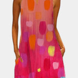 Enna Vestido Colorido Sin Mangas con Escote en V