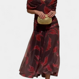 ALONDRA VESTIDO LARGO CON ESTAMPADO FLORAL FANTASÍA Y ESCOTE EN V