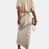 Emryn Vestido Suave con Nudo Cruzado