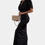 Emryn Vestido Suave con Nudo Cruzado