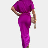 Emryn Vestido Suave con Nudo Cruzado