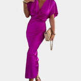 Emryn Vestido Suave con Nudo Cruzado