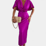 Emryn Vestido Suave con Nudo Cruzado