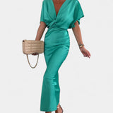 Emryn Vestido Suave con Nudo Cruzado