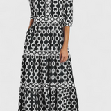 Casilda – Vestido Midi con Estampado de Cadenas