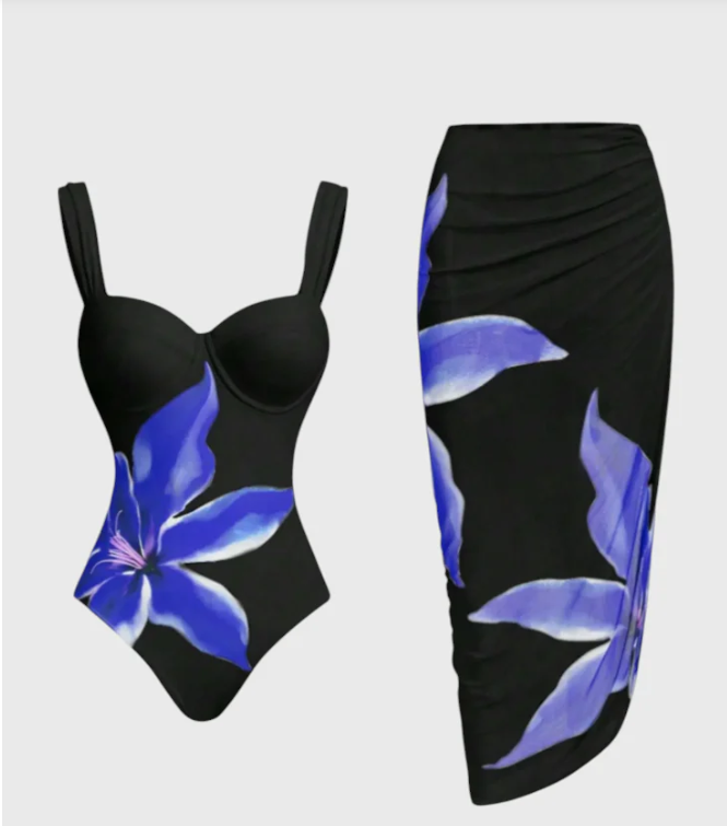 SARAH CONJUNTO DE BANO DE DOS PIEZAS FLORAL