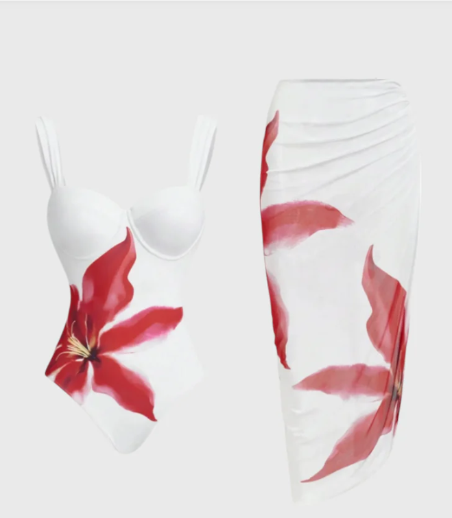 SARAH CONJUNTO DE BANO DE DOS PIEZAS FLORAL