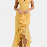 ÉLODIE VESTIDO DE CORSÉ CON VOLANTES