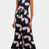 Brooke Mono Holgado Estampado con Cintura Ceñida y Pierna Ancha