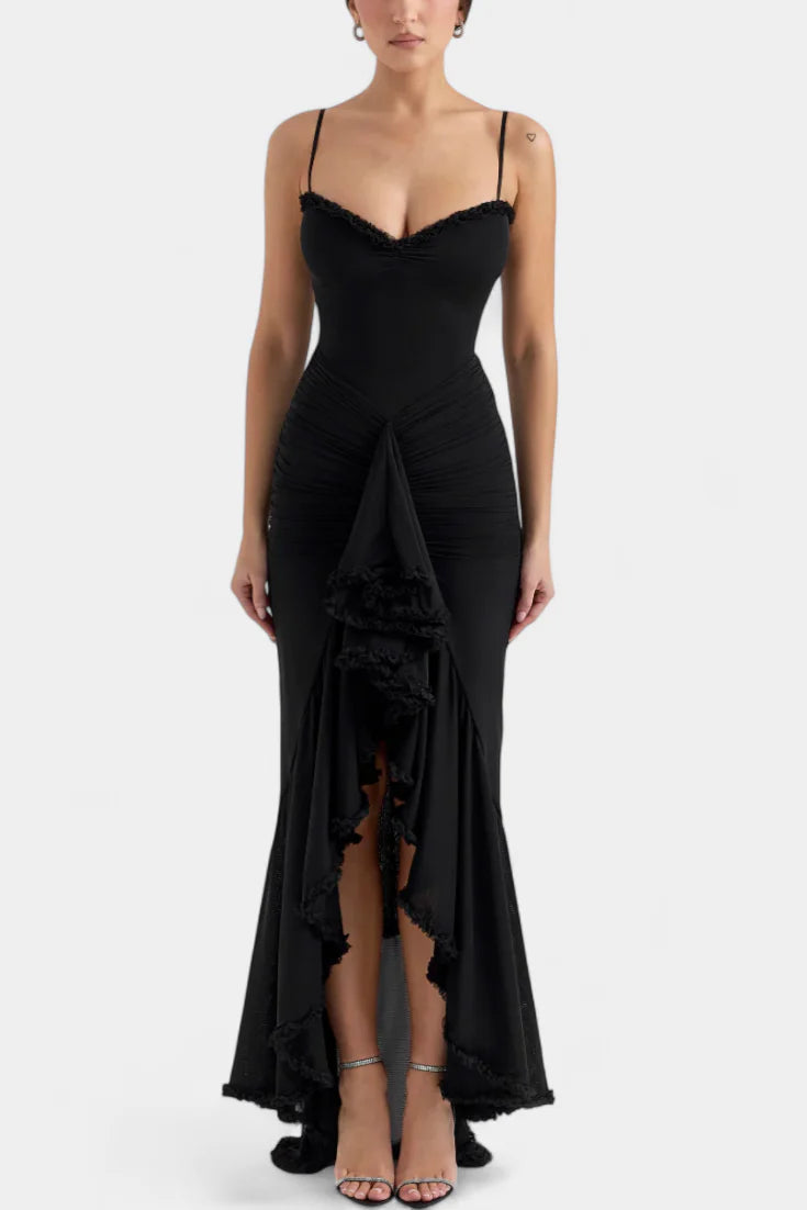 ÉLODIE VESTIDO DE CORSÉ CON VOLANTES