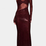 DOTTIE VESTIDO DE NOCHE OFF-SHOULDER CON TRANSPARENCIAS