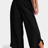 Justina Pantalón Palazzo con Volantes y Talle Alto