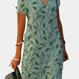 Elowen Vestido de Cambio con Estampado Casual y Escote en V