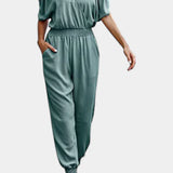 Solene Mono Casual de Hombros Descubiertos con Escote en V