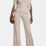 Prim Mono Suelto de Color Sólido con Cuello Redondo