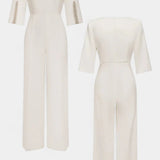 Prim Mono Suelto de Color Sólido con Cuello Redondo