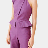 Nerida Mono Largo Asimétrico de Lino y Algodón