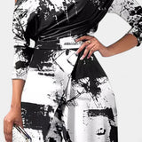 Brina Mono Largo Tie Dye con Hombros Descubiertos y Pierna Ancha con Abertura