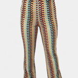 Carlie Pantalón Acampanado Estampado Retro