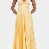 Arlena Vestido Plisado de Tiras con Espalda Cruzada