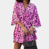 Eliza Vestido Mini con Nudo Frontal y Volantes