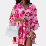 Eliza Vestido Mini con Nudo Frontal y Volantes