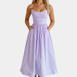 Marvelle Vestido Midi Sin Mangas de Caída Ligera