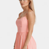 Marvelle Vestido Midi Sin Mangas de Caída Ligera