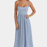 Marvelle Vestido Midi Sin Mangas de Caída Ligera