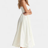 Marvelle Vestido Midi Sin Mangas de Caída Ligera