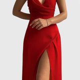 Elina Vestido Flowy V-Neck