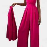 Romily Mono Sexy con Tirantes y Pierna Ancha Elegante