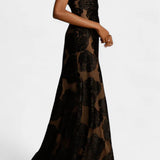 Vlada Vestido Floral de Terciopelo